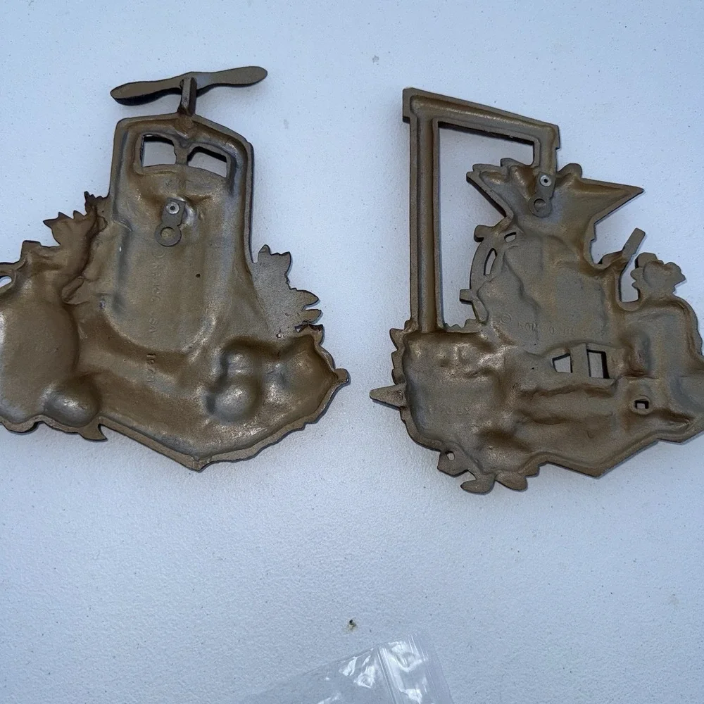 VTG 1978 HOMCO 8x6 SET COLORFUL METAL WALL‎ PLAQUES APPLE PRESS & CORN SHELLER